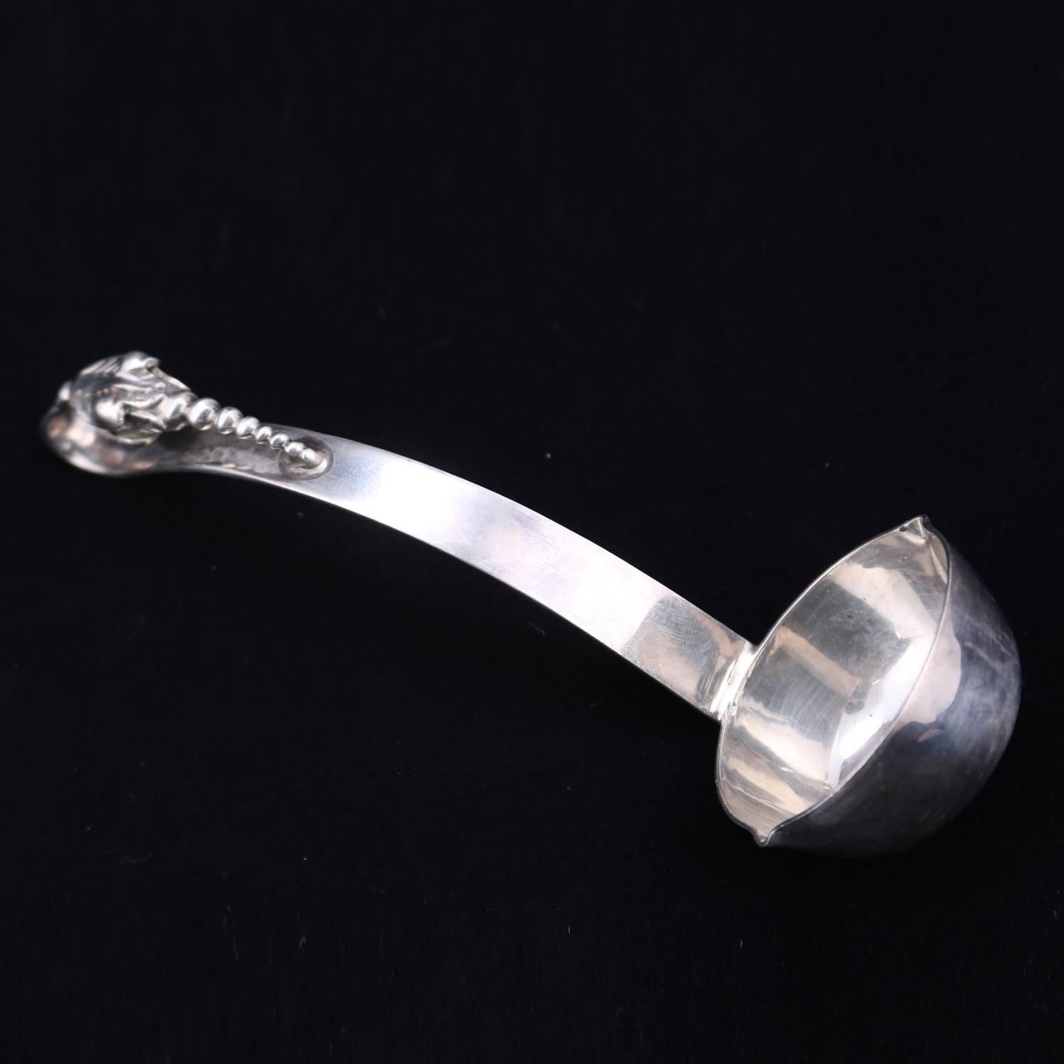 Antique Mexican Sterling Silver Sauce Ladle, 1880 1