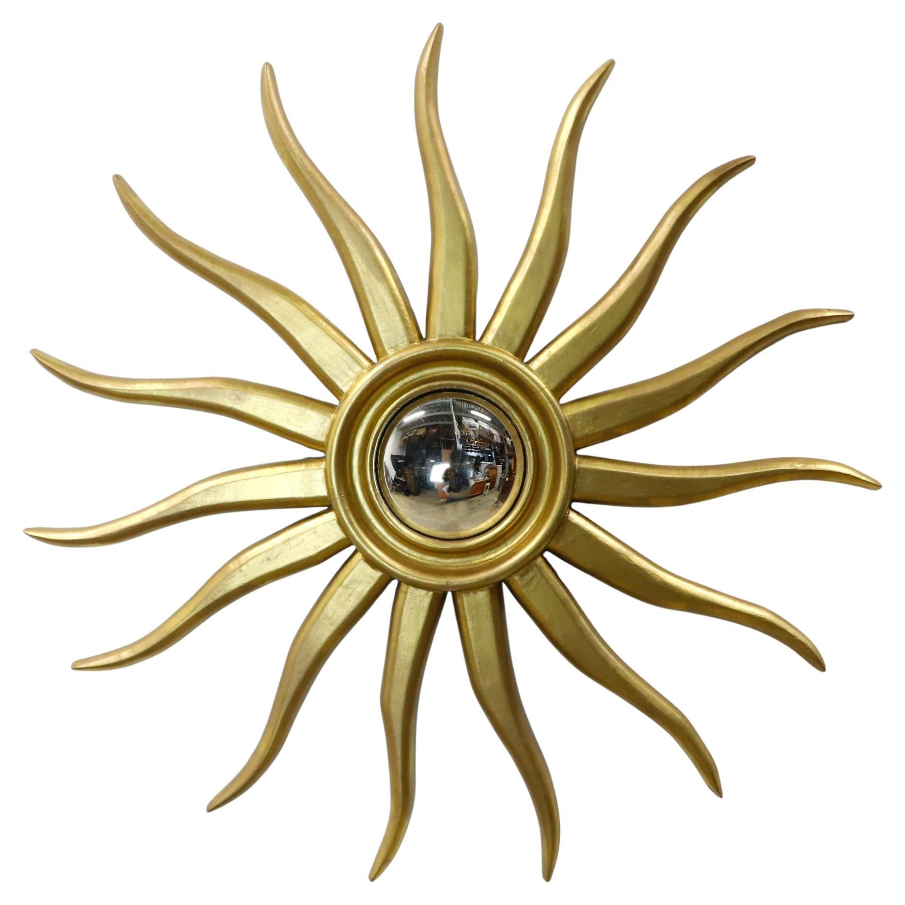 Antique Mexican sunburst mirror Mexico, ca. 1960 For Sale
