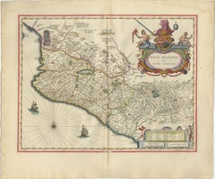 Antique Mexico Map Blaeu c.1642 – New Spain, Early Colonial Detail