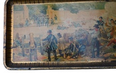 Antique Michiels chocolate tray - 1905 - 75 years of Belgian independence