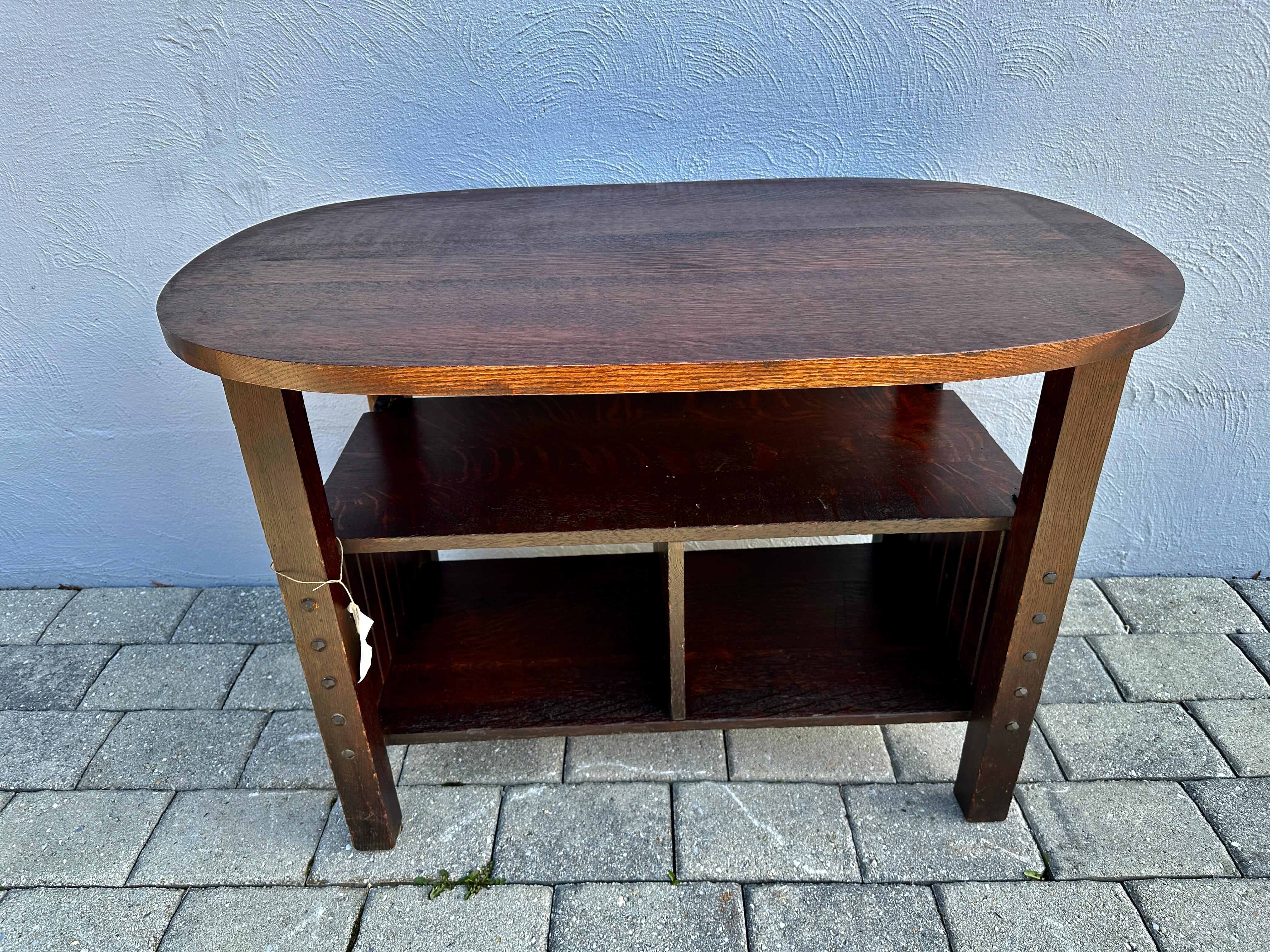 Antiquités Michigan Chair Co. Table ovale Stickley Era, W3192 en vente 3