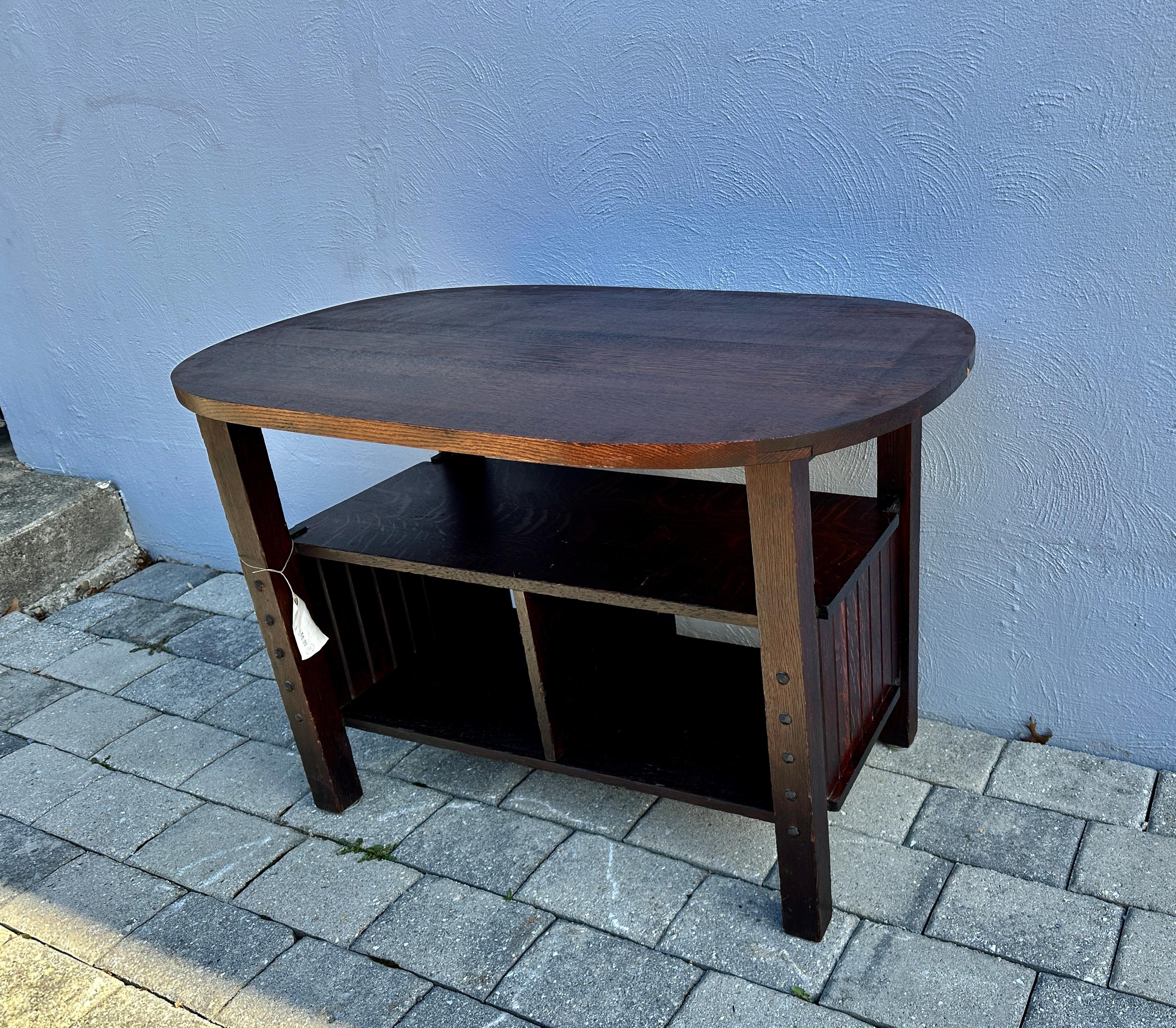 Antiquités Michigan Chair Co. Table ovale Stickley Era, W3192 en vente 1
