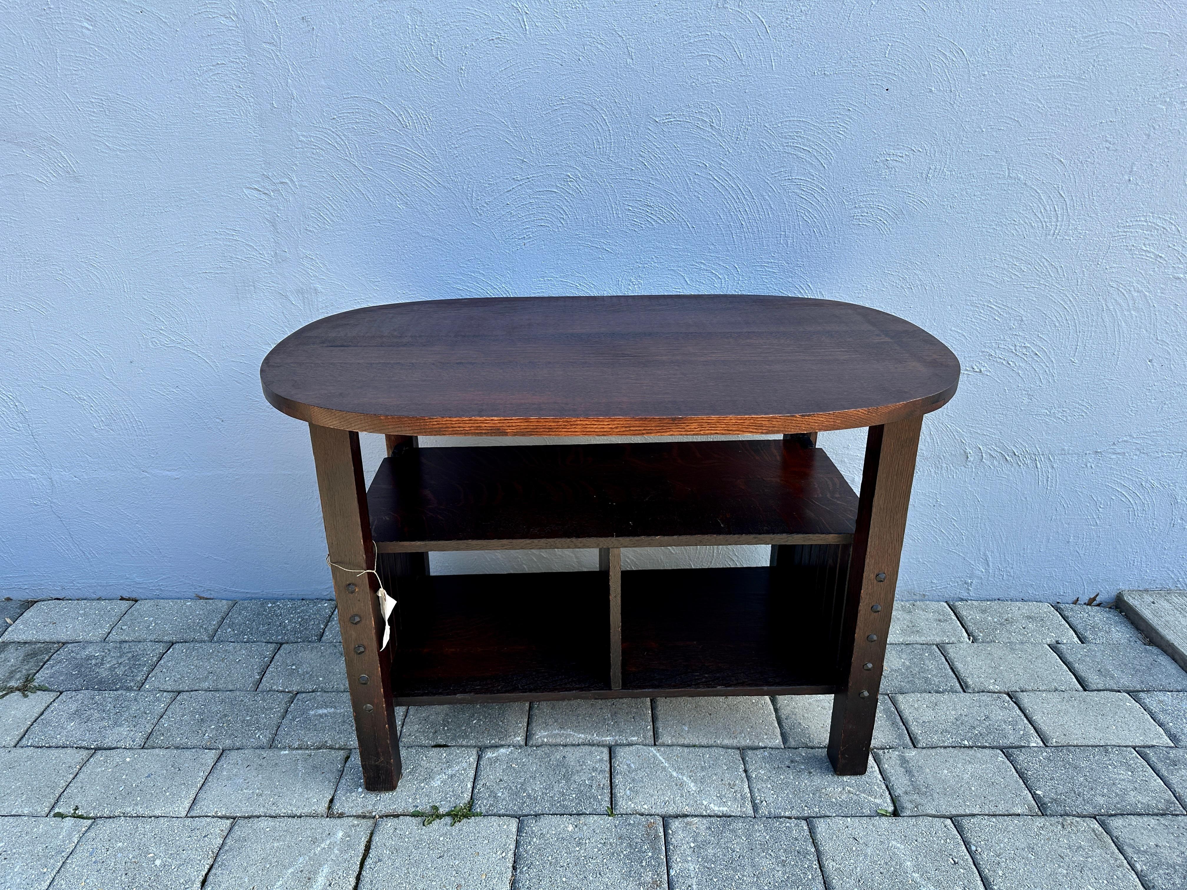 Antiquités Michigan Chair Co. Table ovale Stickley Era, W3192 en vente 2