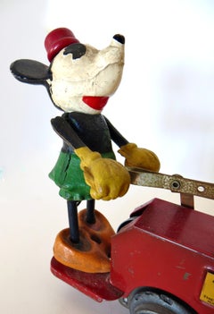 Antico trenino a mano di Topolino e Minnie Mouse di Disney e Lionel Circa 1934