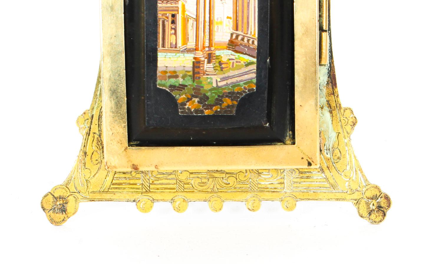 Mid-19th Century Antique Micromosaic Easel Photo Frame G.Roccheggiani Rome, 19th Century
