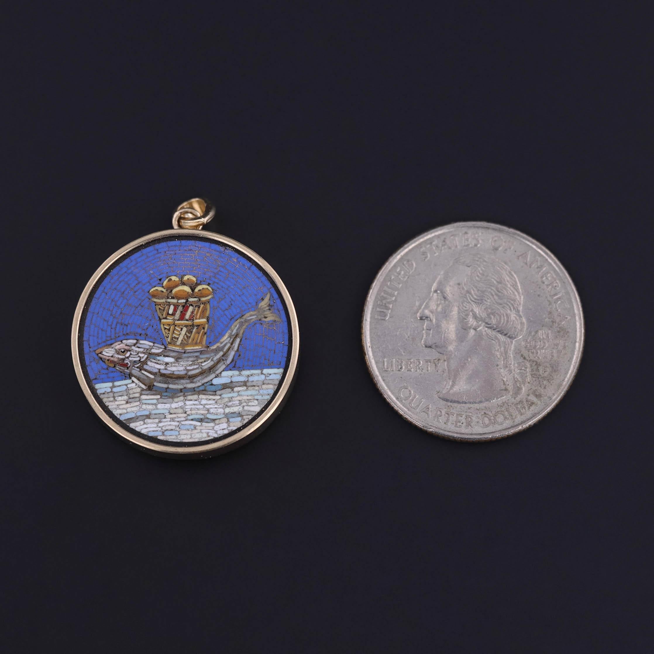 [⚠️ Suspicious Content] Italian Micromosaic Pendant of Loaves and Fish in 14k Gold

Circa 1830, adapted from a Georgian-era paperweight

A sacred symbol of providence and spiritual abundance, this exceptional pendant was thoughtfully reimagined from