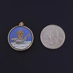 Antique Micromosaic Pendant of 14k Gold