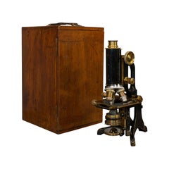 Antique Microscope, English, Brass, Scientific Instrument, Charles Baker, London