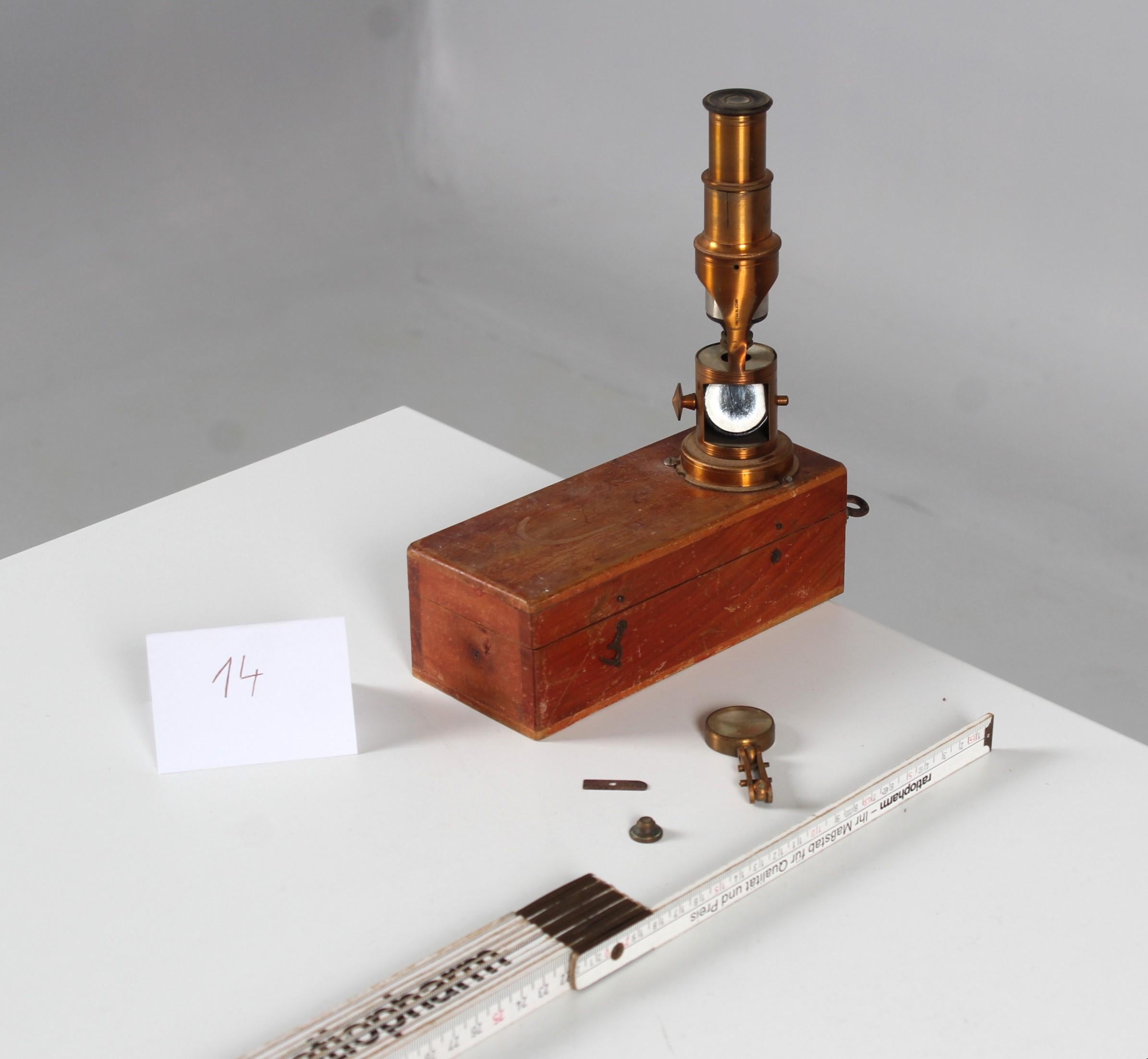 Antikes Mikroskop in Originalverpackung, um 1900 im Angebot 7
