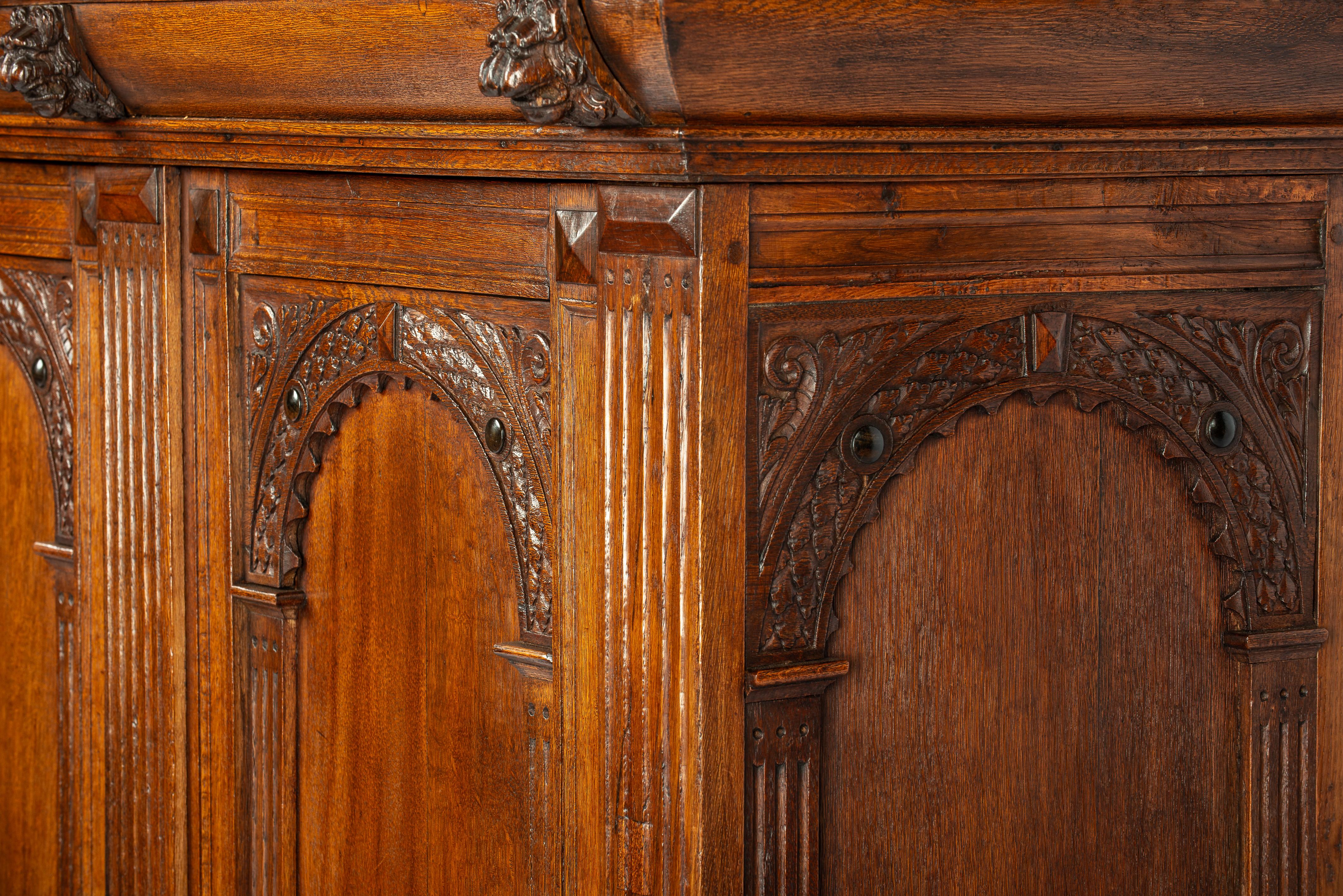 Antique mid-18th century Dutch Renaissance Warm Honey  Color Oak Cabinet  10