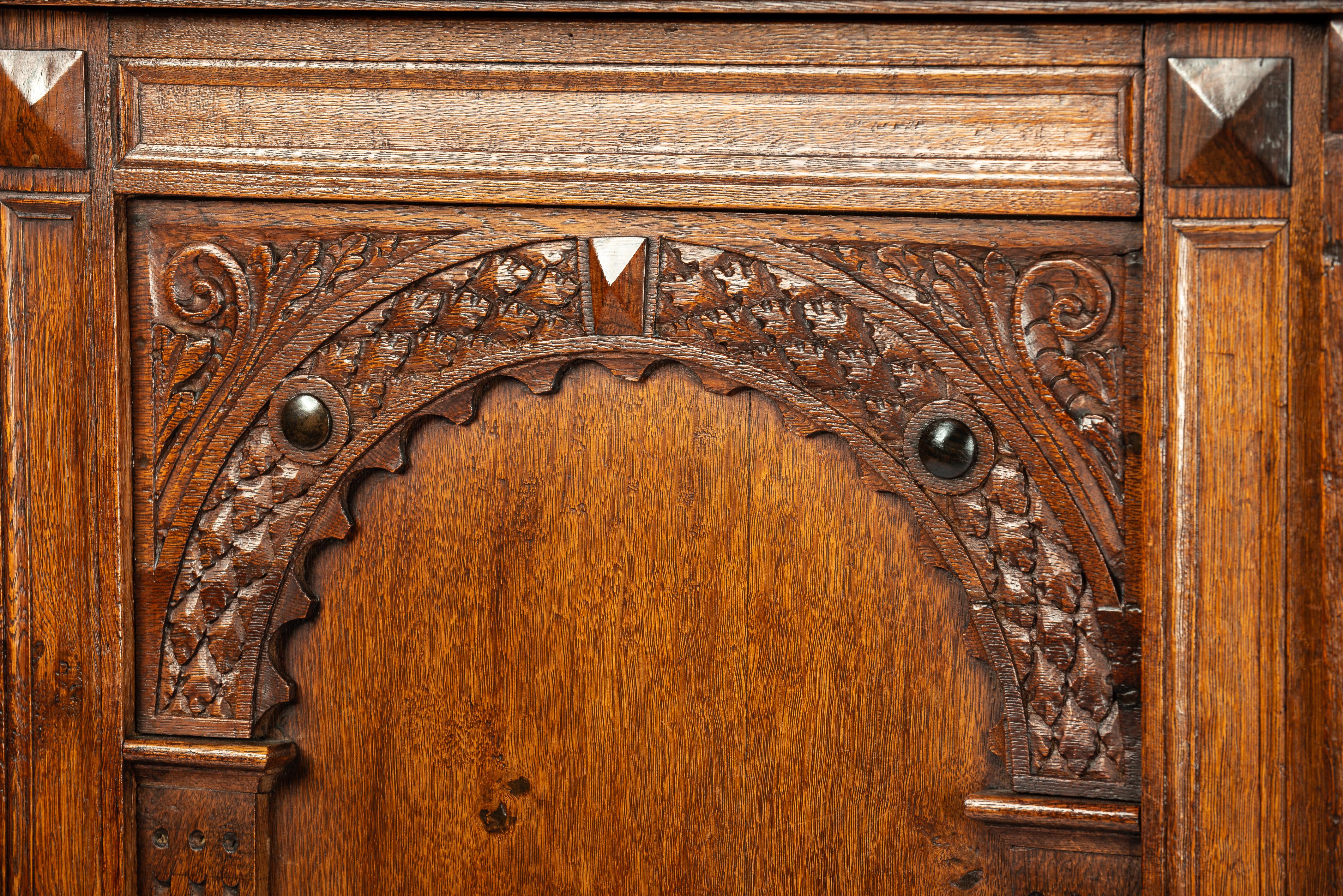 Antique mid-18th century Dutch Renaissance Warm Honey  Color Oak Cabinet  11