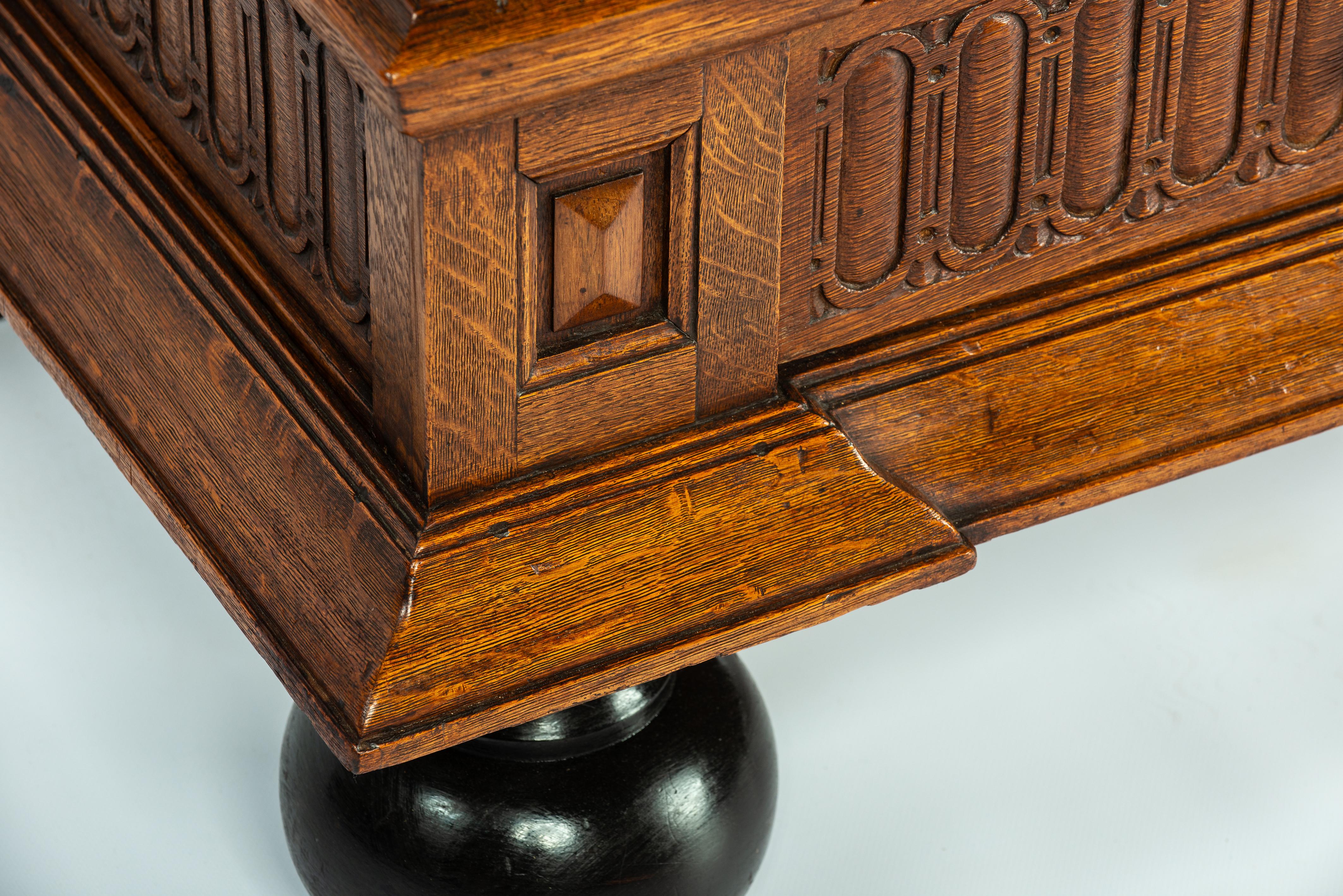 Antique mid-18th century Dutch Renaissance Warm Honey  Color Oak Cabinet  14