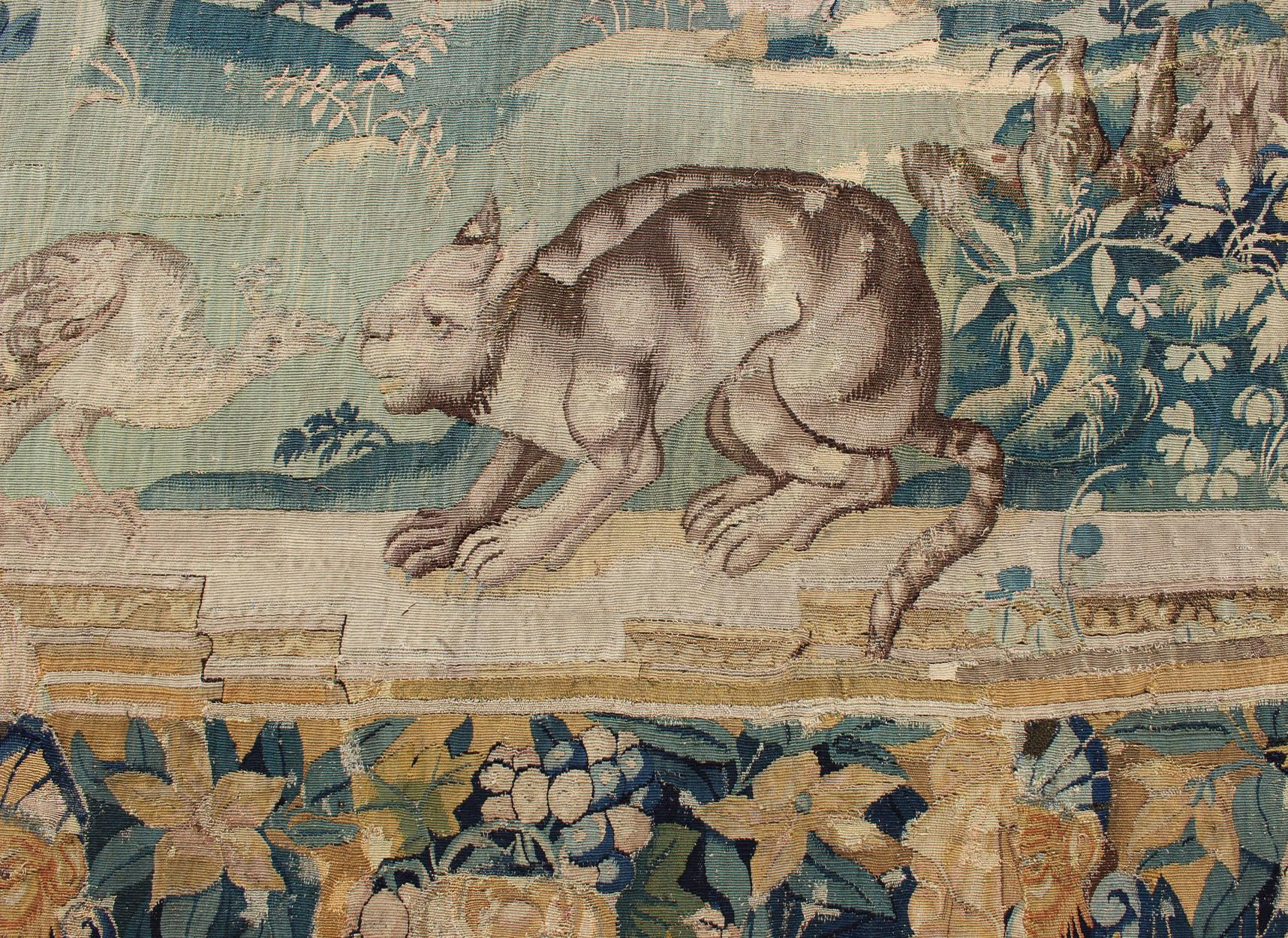Antique Mid-18th Century European French Beauvais Tapestry For Sale 1