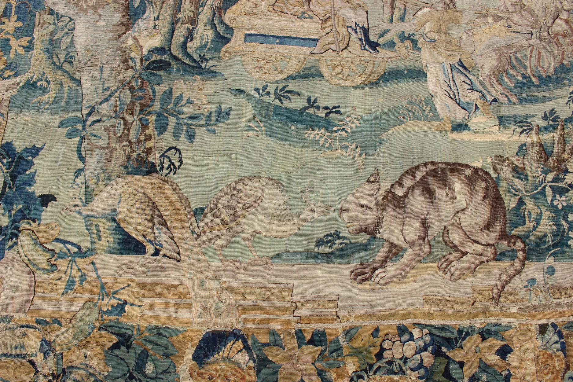 Antique Mid-18th Century European French Beauvais Tapestry For Sale 2