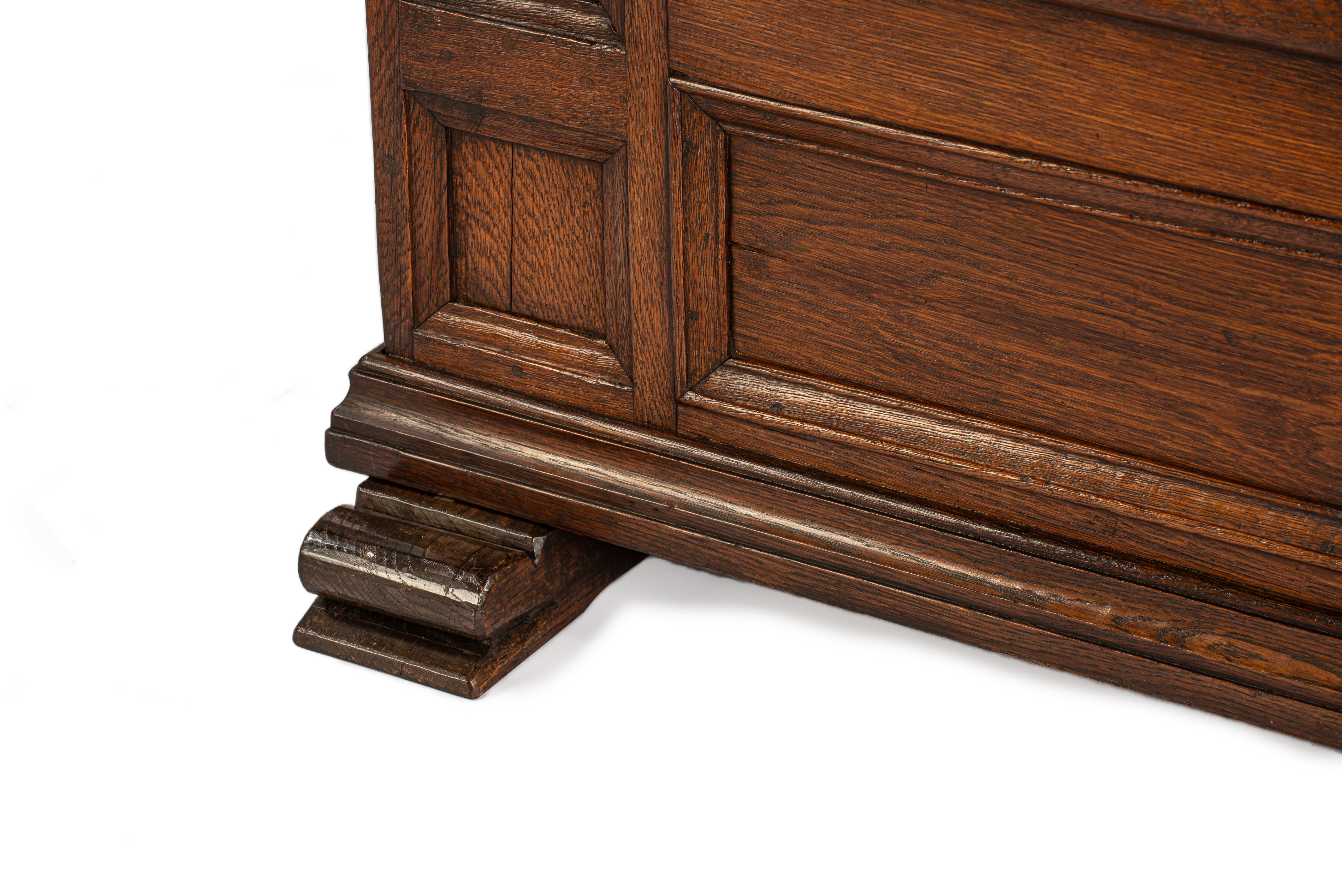 Antique mid 18th century German warm brown two door demountable cabinet For Sale 5