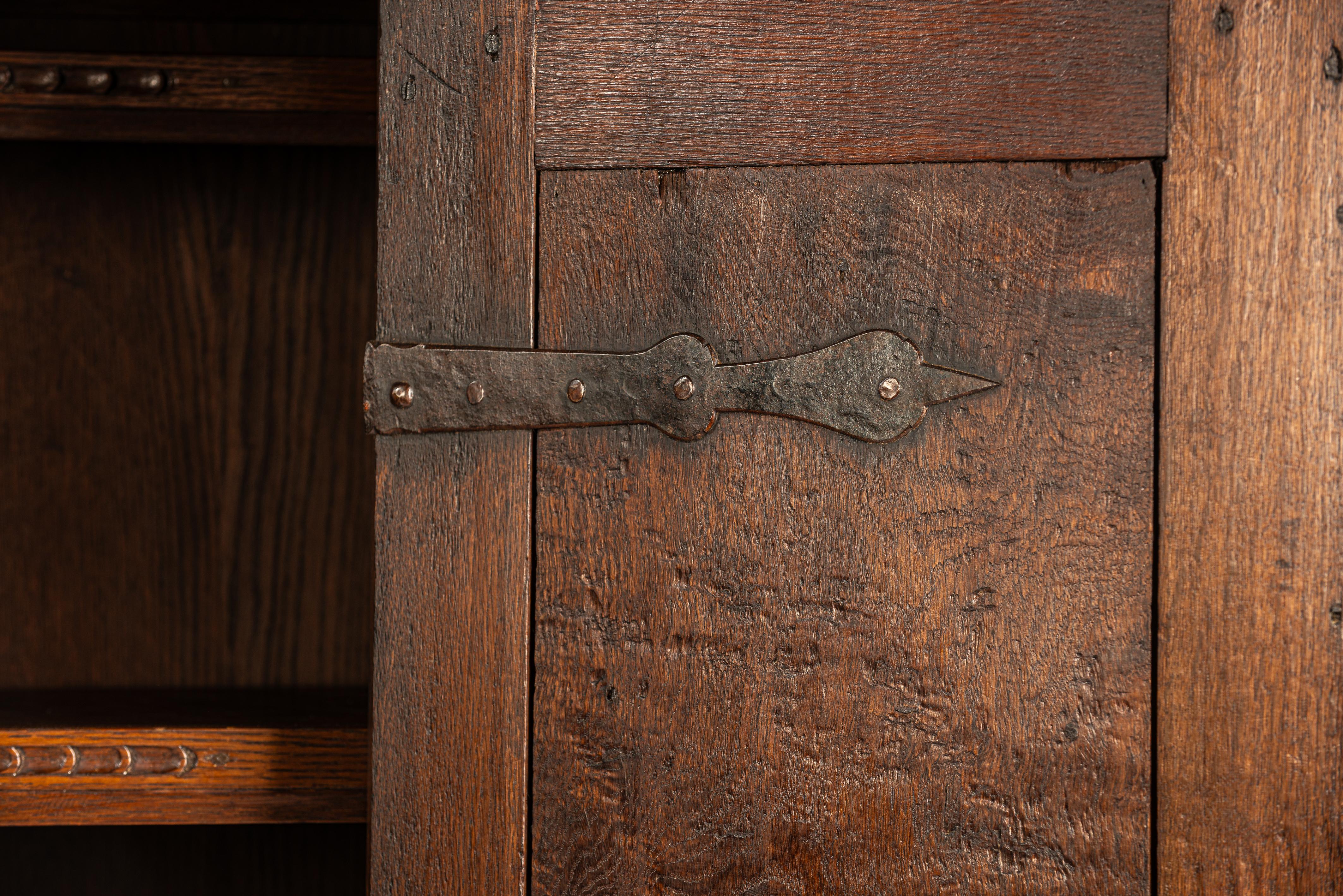 Antique mid 18th century German warm brown two door demountable cabinet For Sale 10
