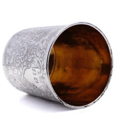 Antique Mid 19th Century 800, French Silver Beaker