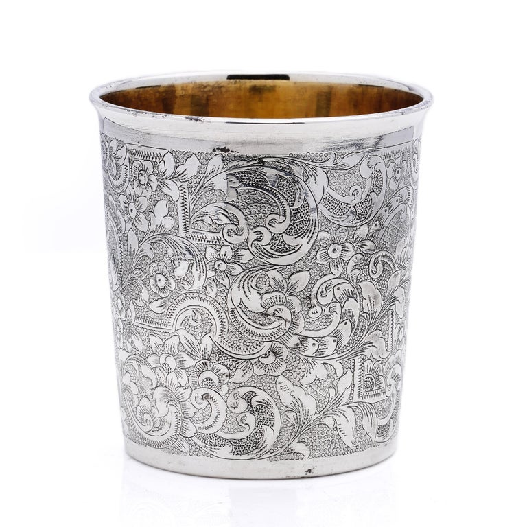 Antique Mid 19th Century 800, French Silver Beaker In Good Condition For Sale In Braintree, GB