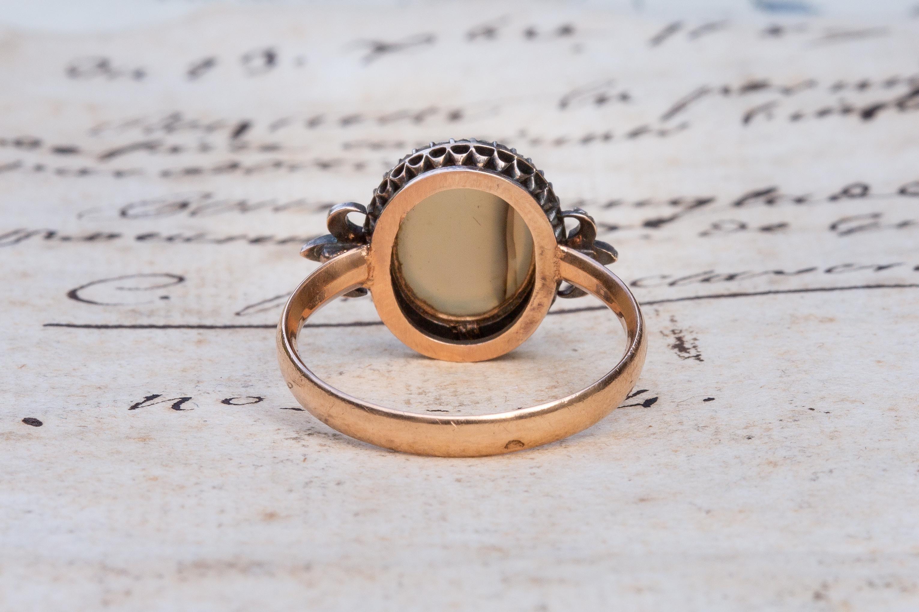 antique agate ring