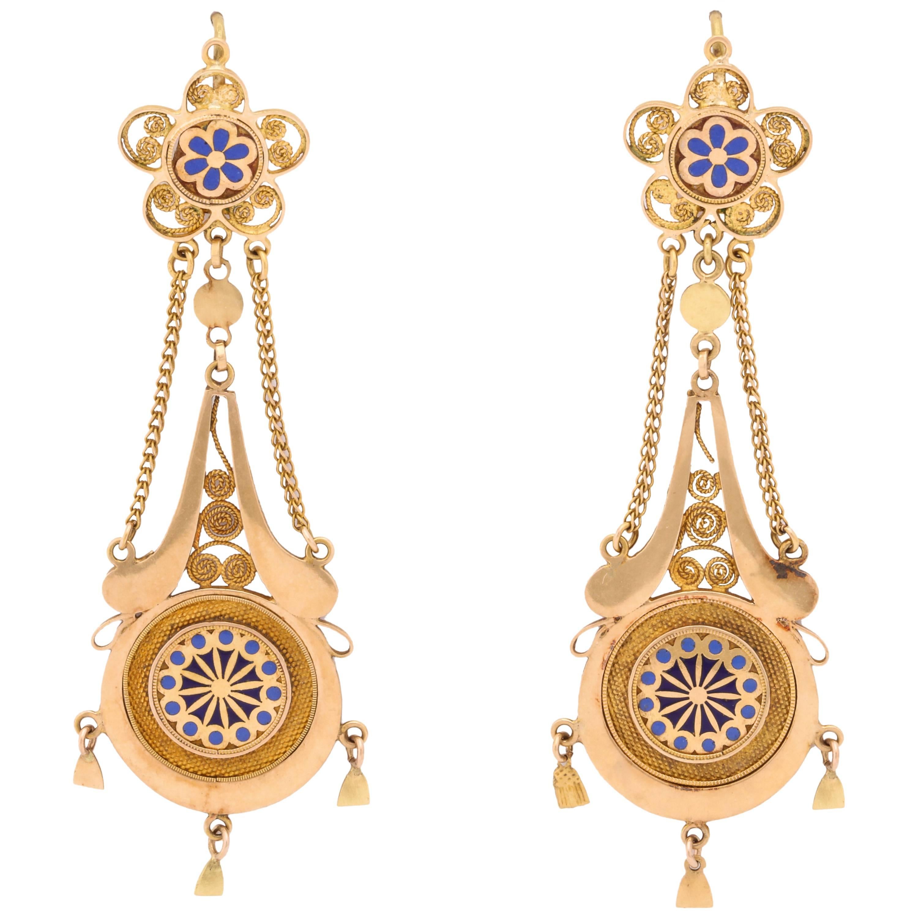 Antique 19th Century French Chandelier Earrings