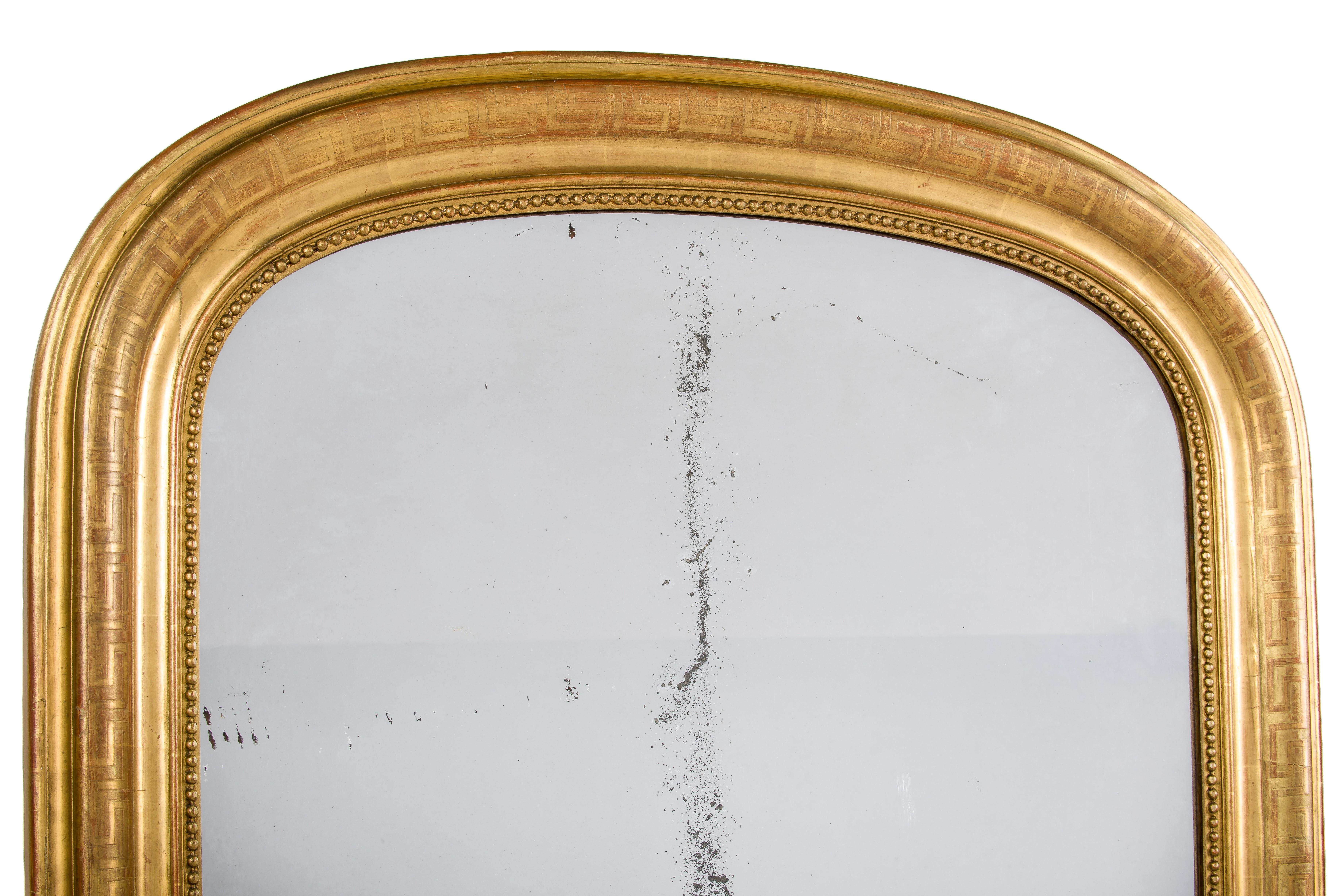 antique gold arch mirror