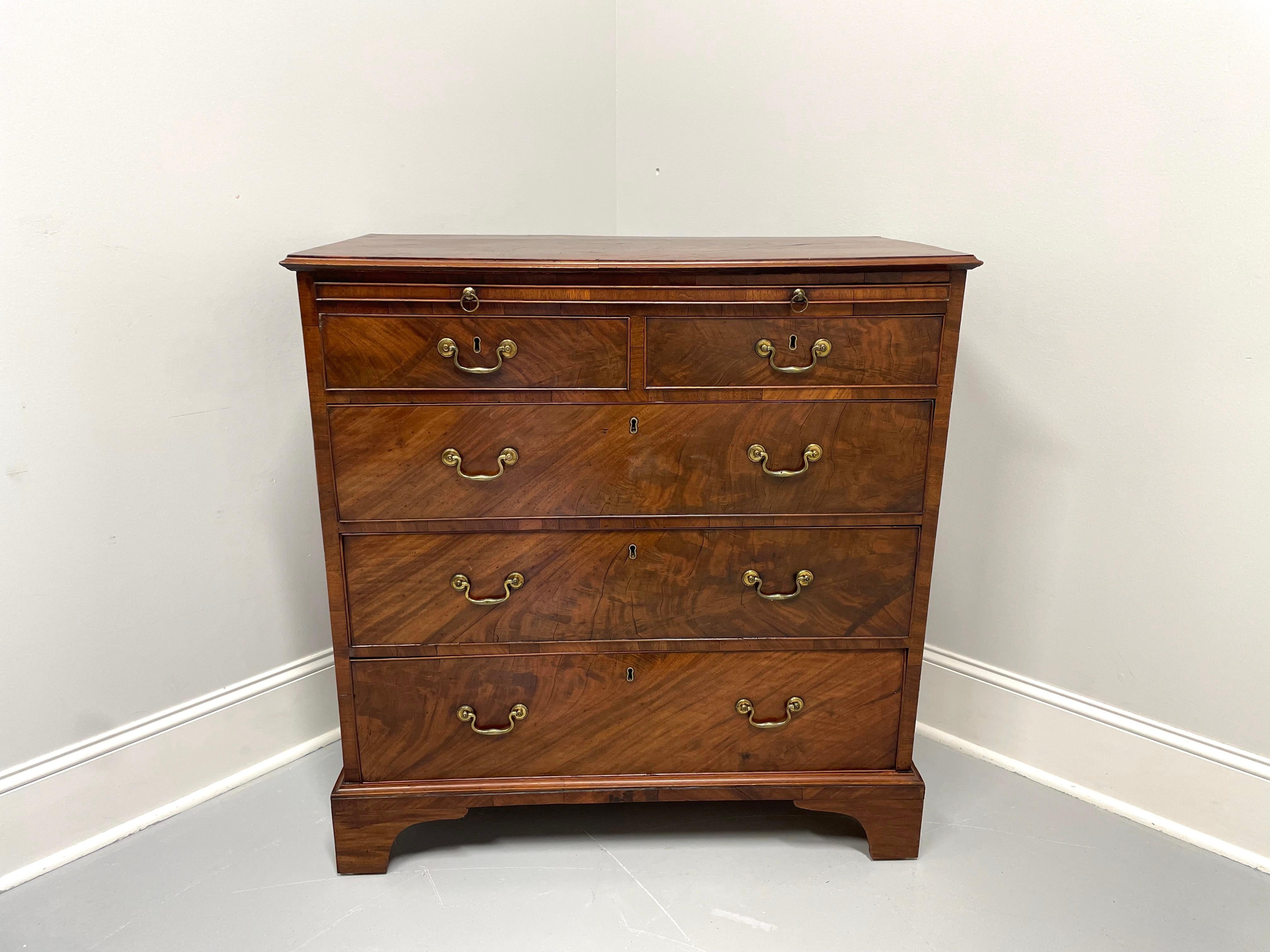 Antique Mid 19th Century Mahogany American Chippendale Bachelor Chest In Fair Condition In Charlotte, NC