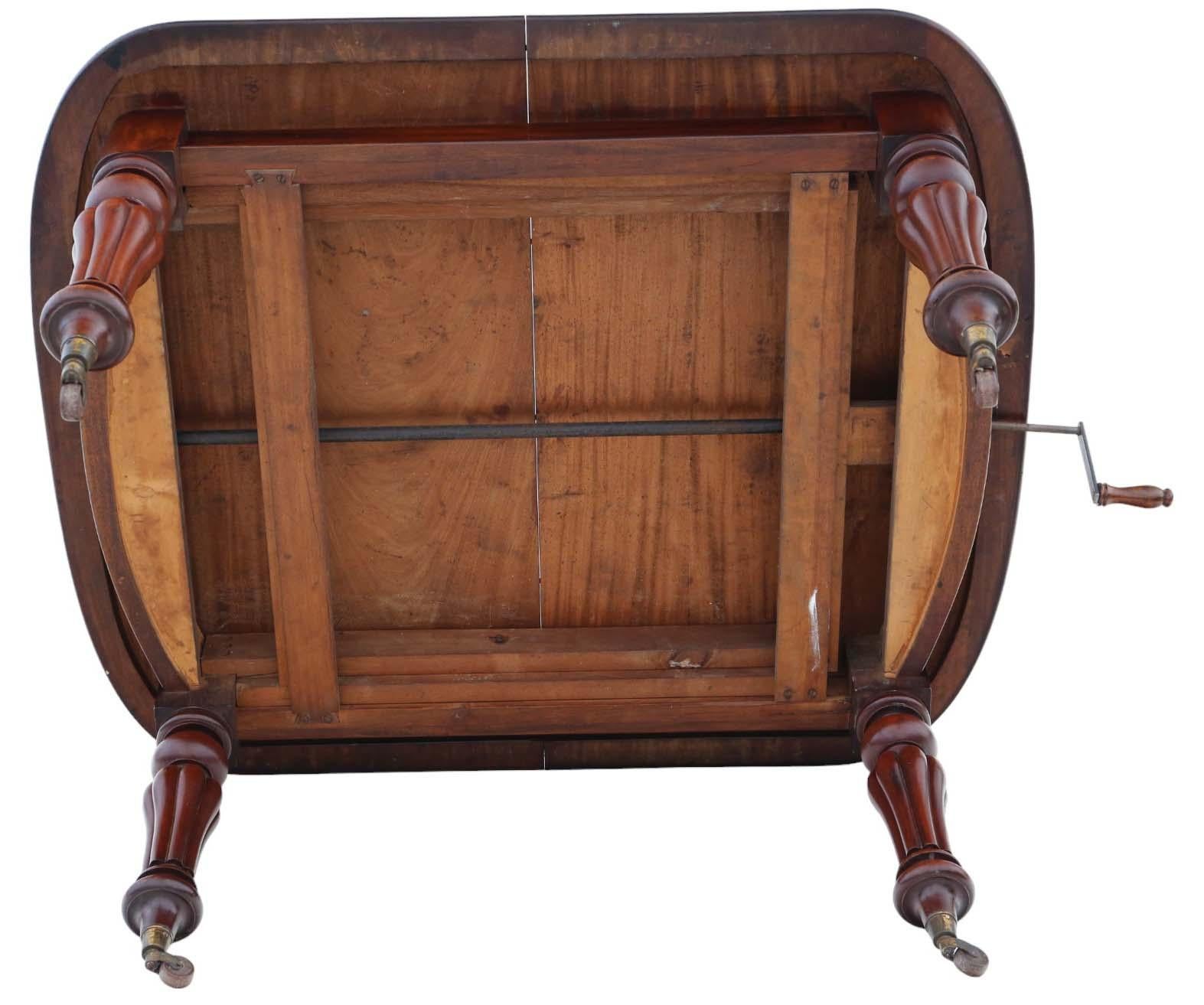 Antiker ausziehbarer Mahagoni-Esstisch aus der Mitte des 19. Jahrhunderts – groß, feine Qualität im Angebot 4