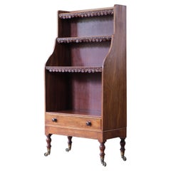 Antique Mid-19th Century Mahogany Waterfall Bookcase