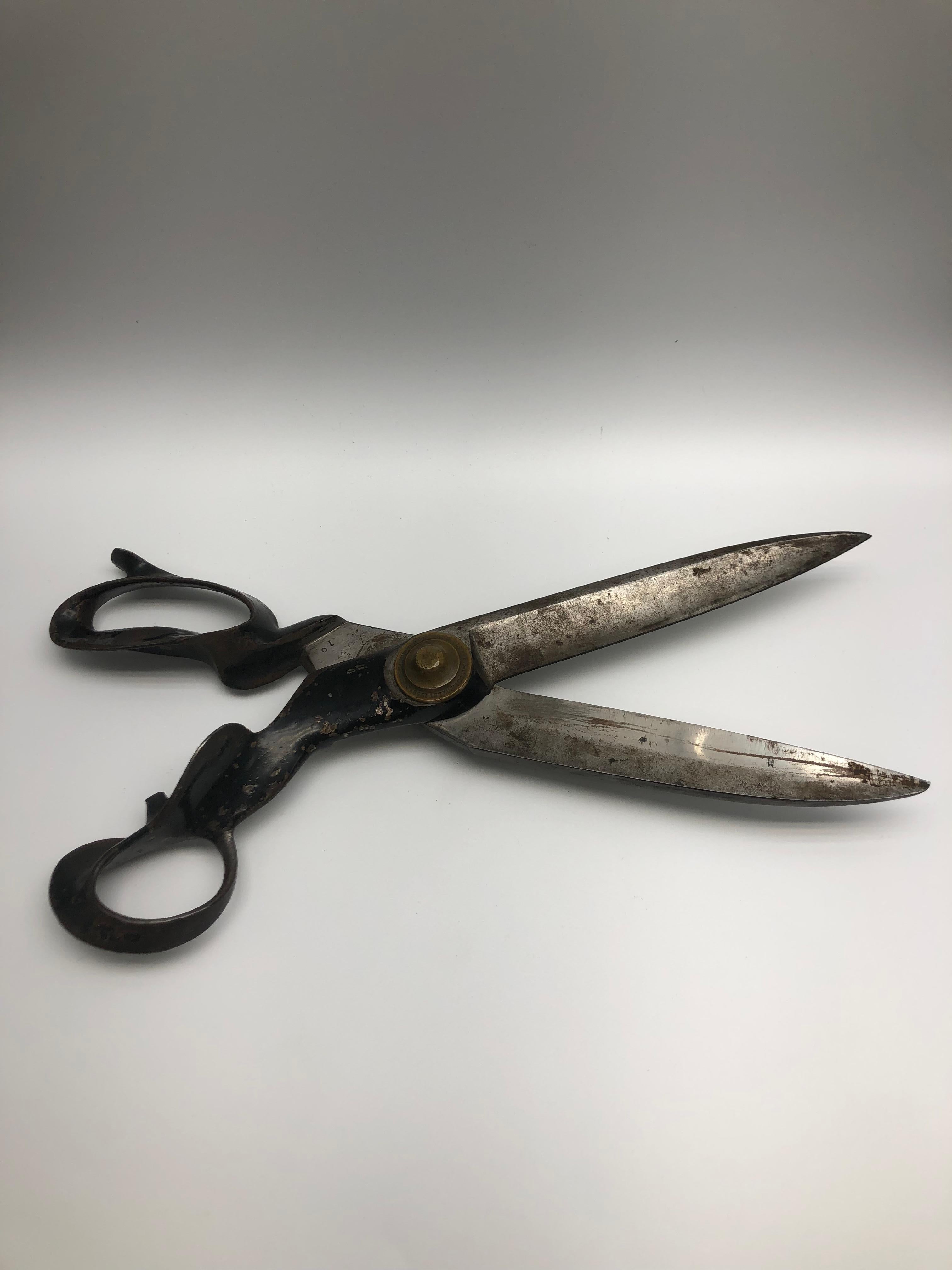 American Antique Mid 19th Century R. Heinisch Furrier Shears, Scissors 1859