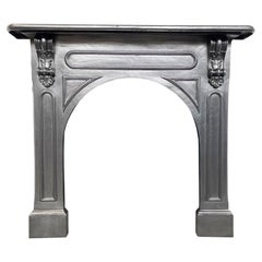 Used mid 19th century Victorian cast iron fireplace surround