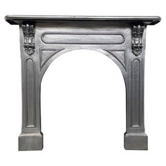 Retro mid 19th century Victorian cast iron fireplace surround