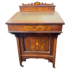 Antique Mid-19th Century Victorian Davenport Desk by W.J. Mansell