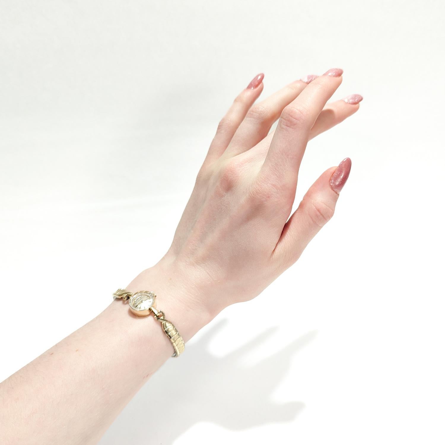 Women's Antique Mid-Century 14K Gold Ladies' Rolex Watch