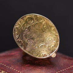 Antique Mid-Victorian 18k Gold Musical Fob Pendant, Circa 1860