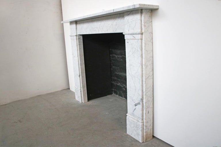 Antique Mid Victorian Carrara Marble Fireplace Surround at 1stDibs