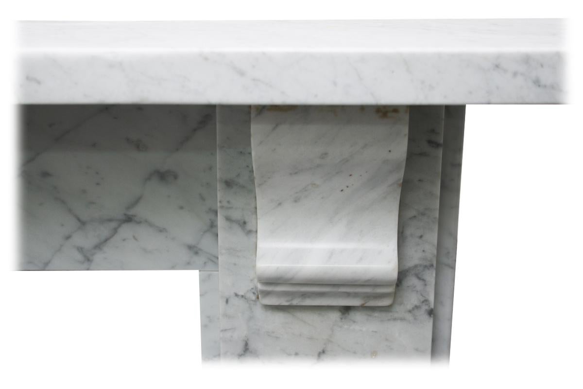 Antique Mid Victorian Carrara Marble Fireplace Surround 2