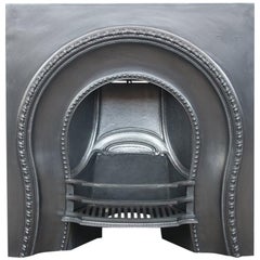 Antique Mid-Victorian Cast Iron Arched Fireplace Insert