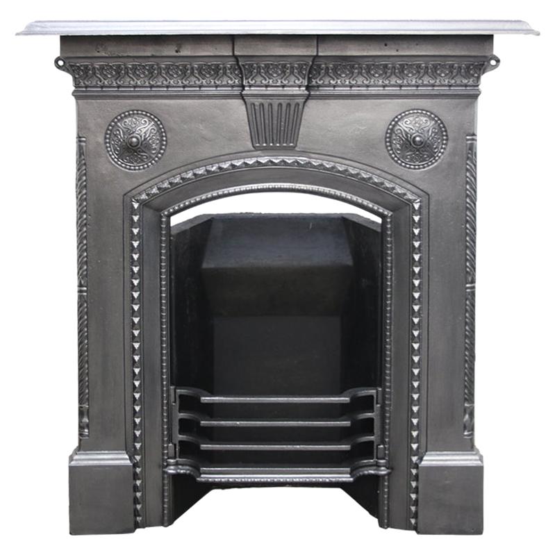 Reclaimed Antique Victorian Cast Iron Bedroom Fireplace