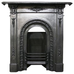 Antique Mid-Victorian Cast Iron Combination Fireplace