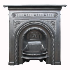 Antique Mid Victorian Cast Iron Combination Fireplace