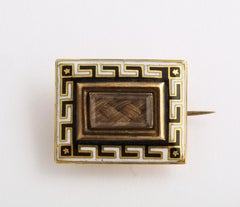 Antique Mid Victorian Gold Memorial Pins