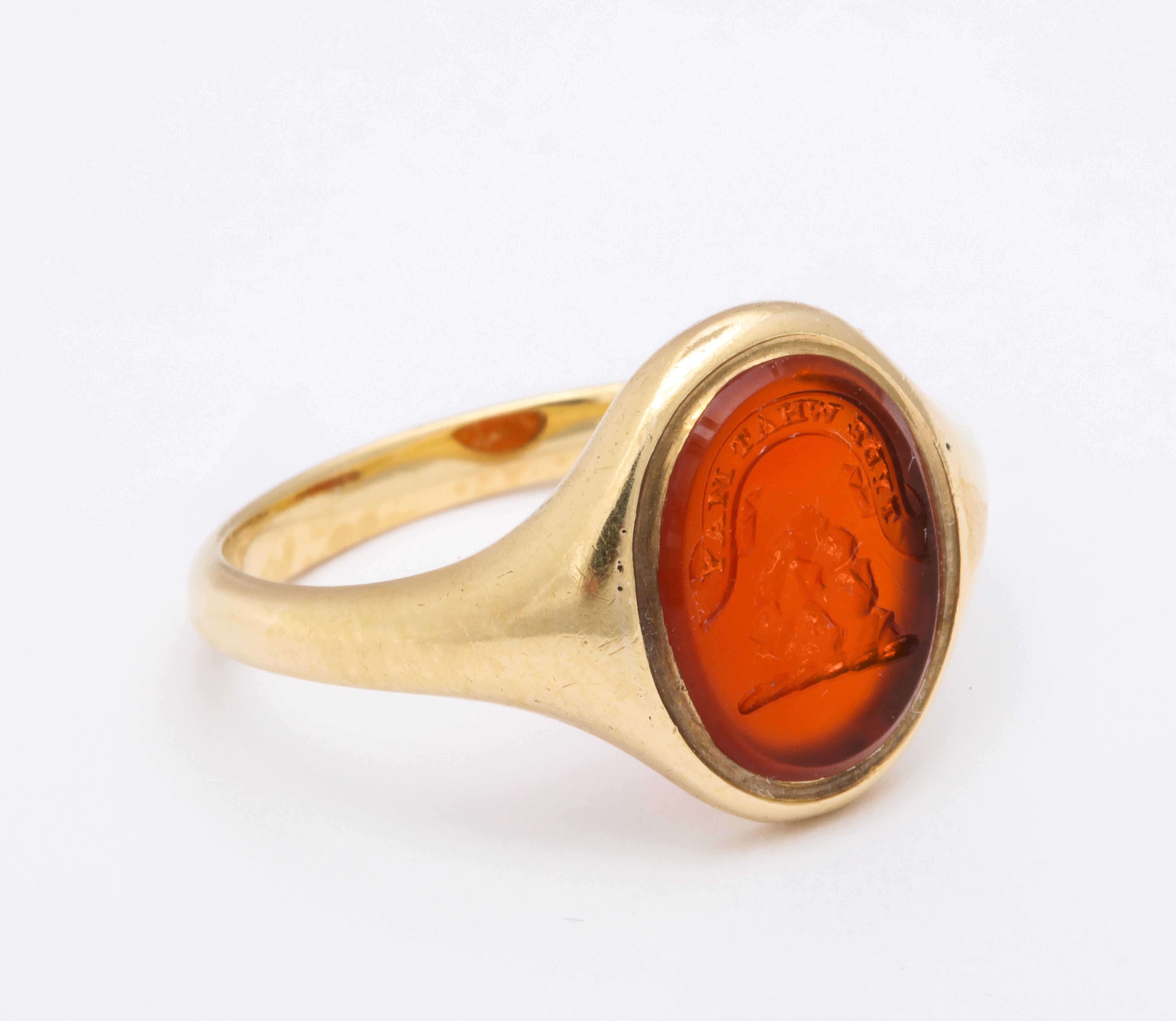 vintage carnelian ring