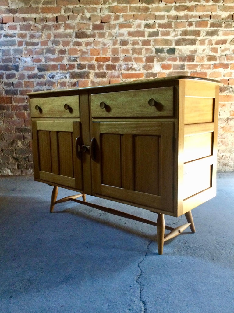 Antique Midcentury Vintage Elm Ercol Sideboard at 1stDibs