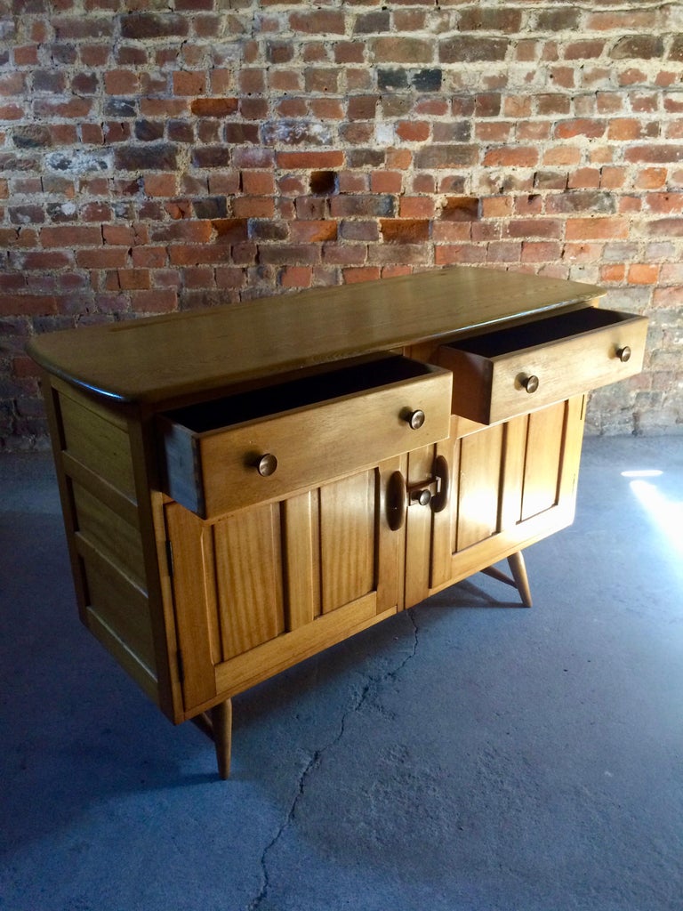 Antique Midcentury Vintage Elm Ercol Sideboard at 1stDibs