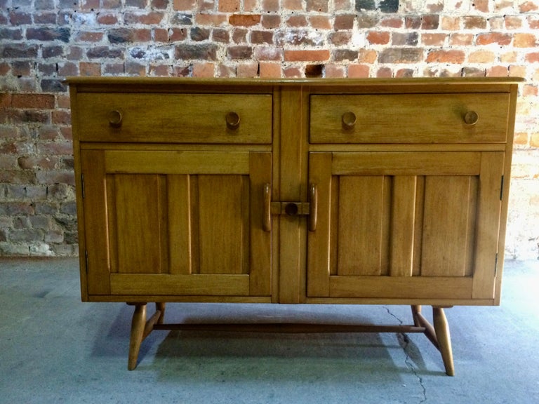 Antique Midcentury Vintage Elm Ercol Sideboard at 1stDibs