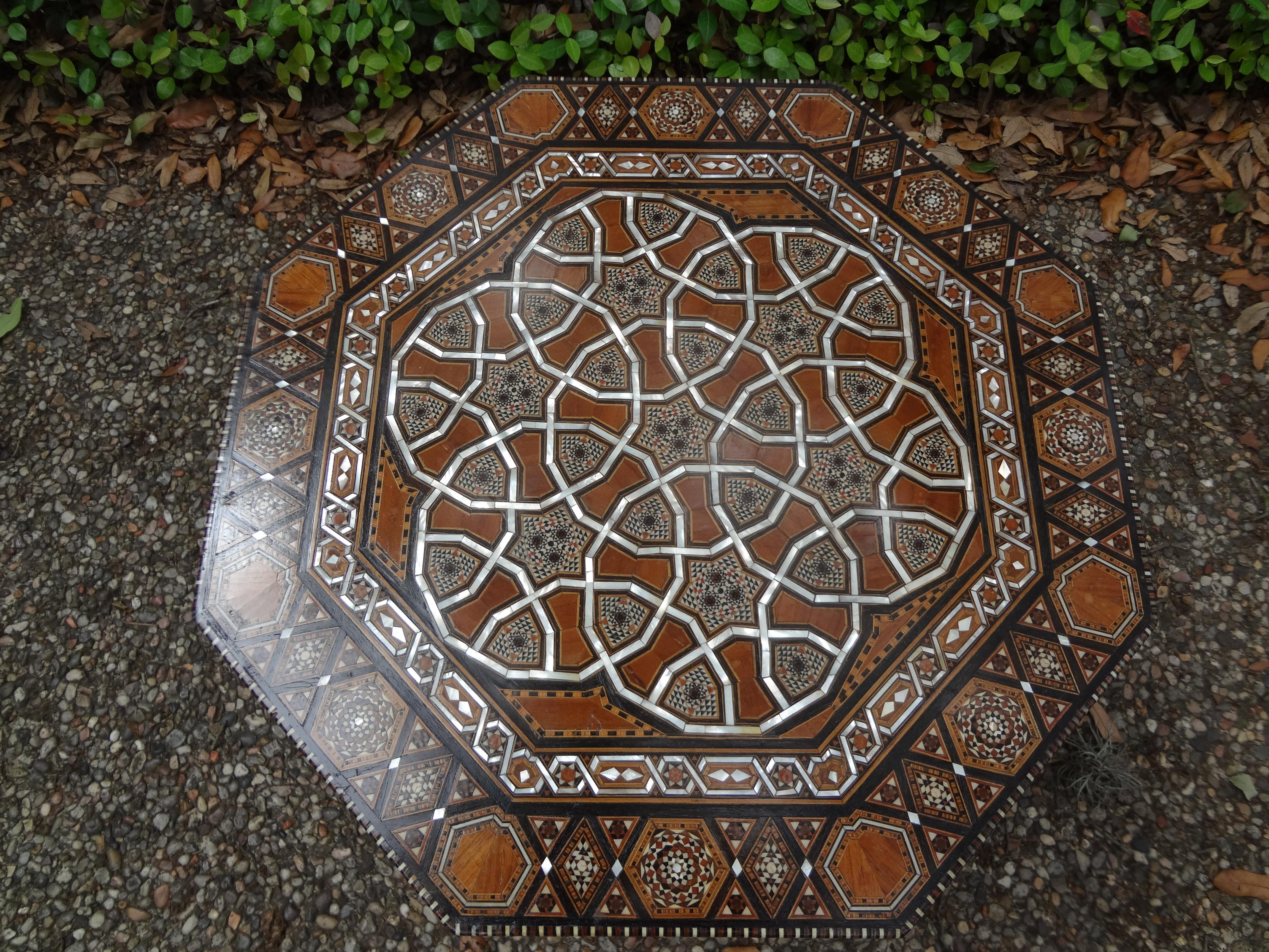 mother of pearl arabesque table