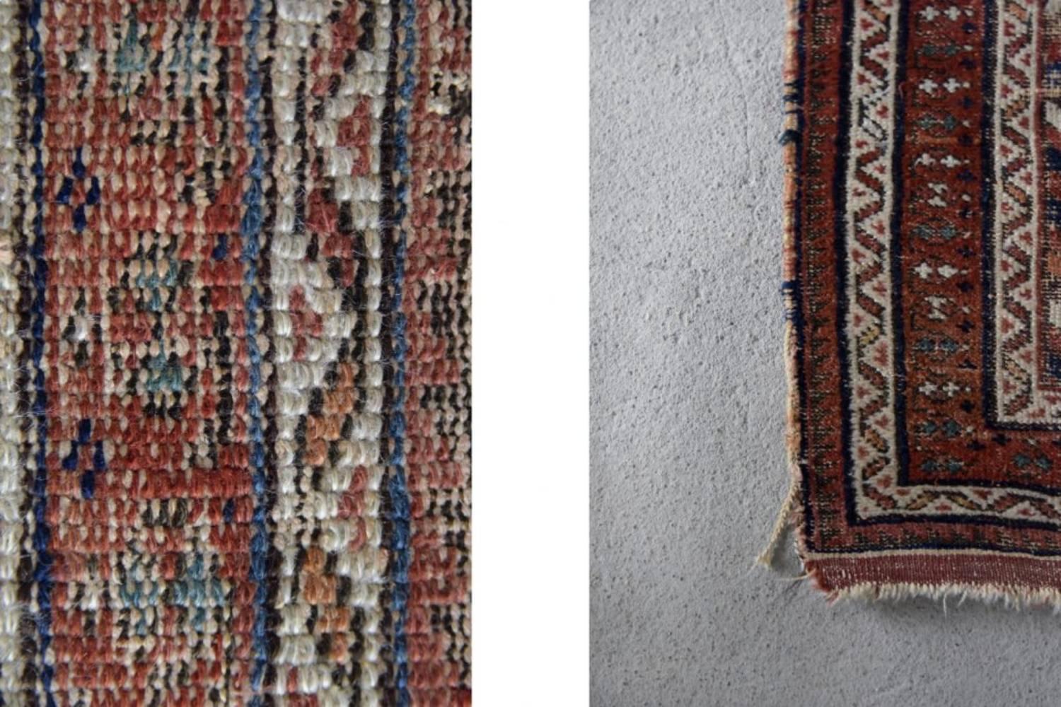 Ancien tapis Shiraz tissé à la main au Moyen-Orient, années 1890 en vente 4