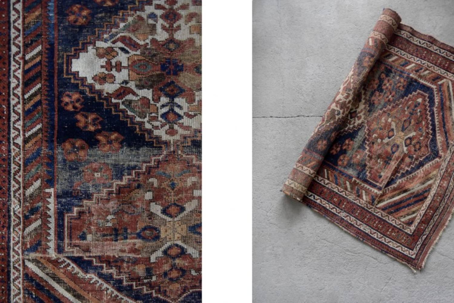 Ancien tapis Shiraz tissé à la main au Moyen-Orient, années 1890 en vente 2