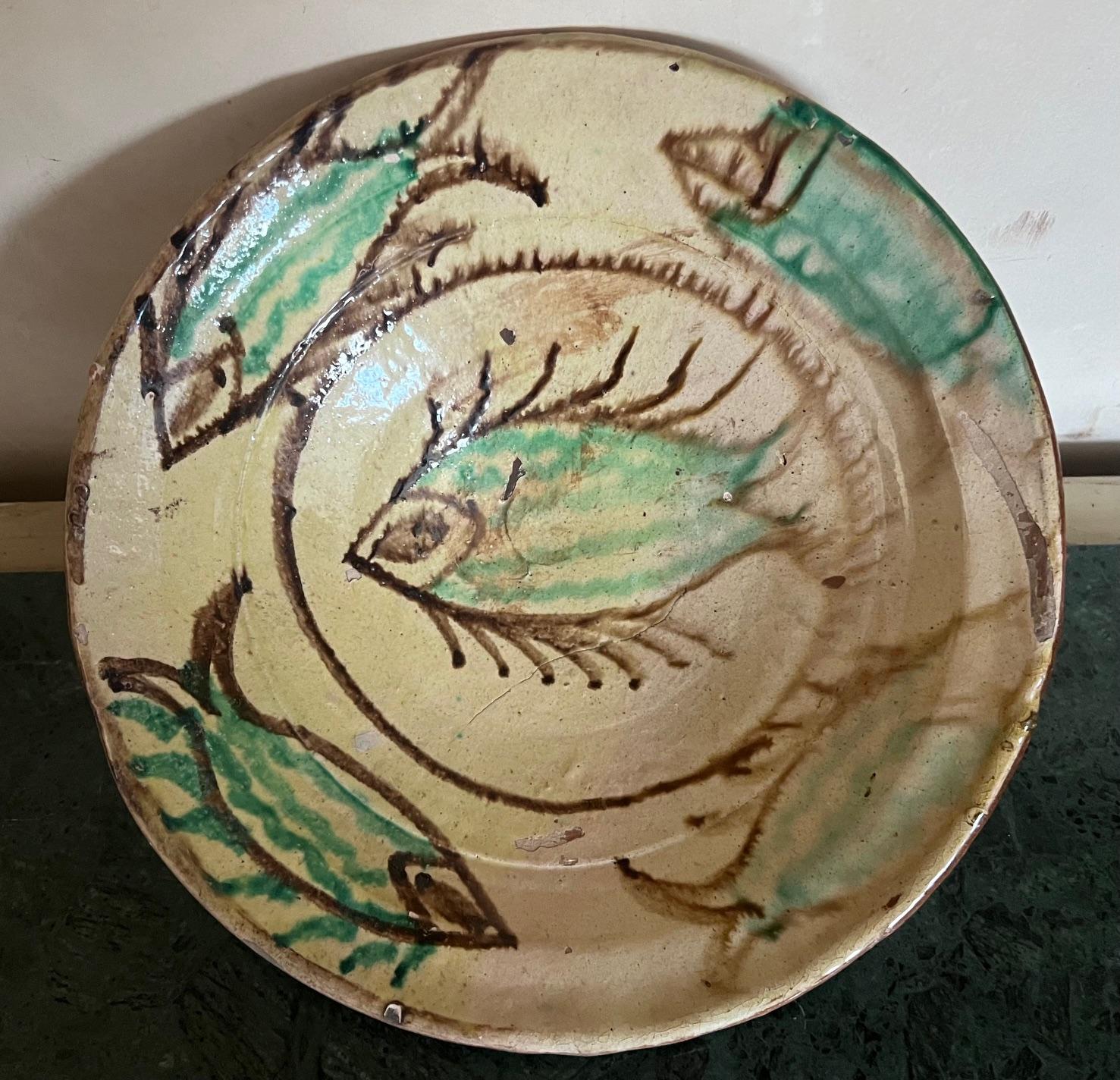 Cuenco antiguo de cerámica de Oriente Medio, c. 1930 en Bueno estado para la venta en Ross, CA