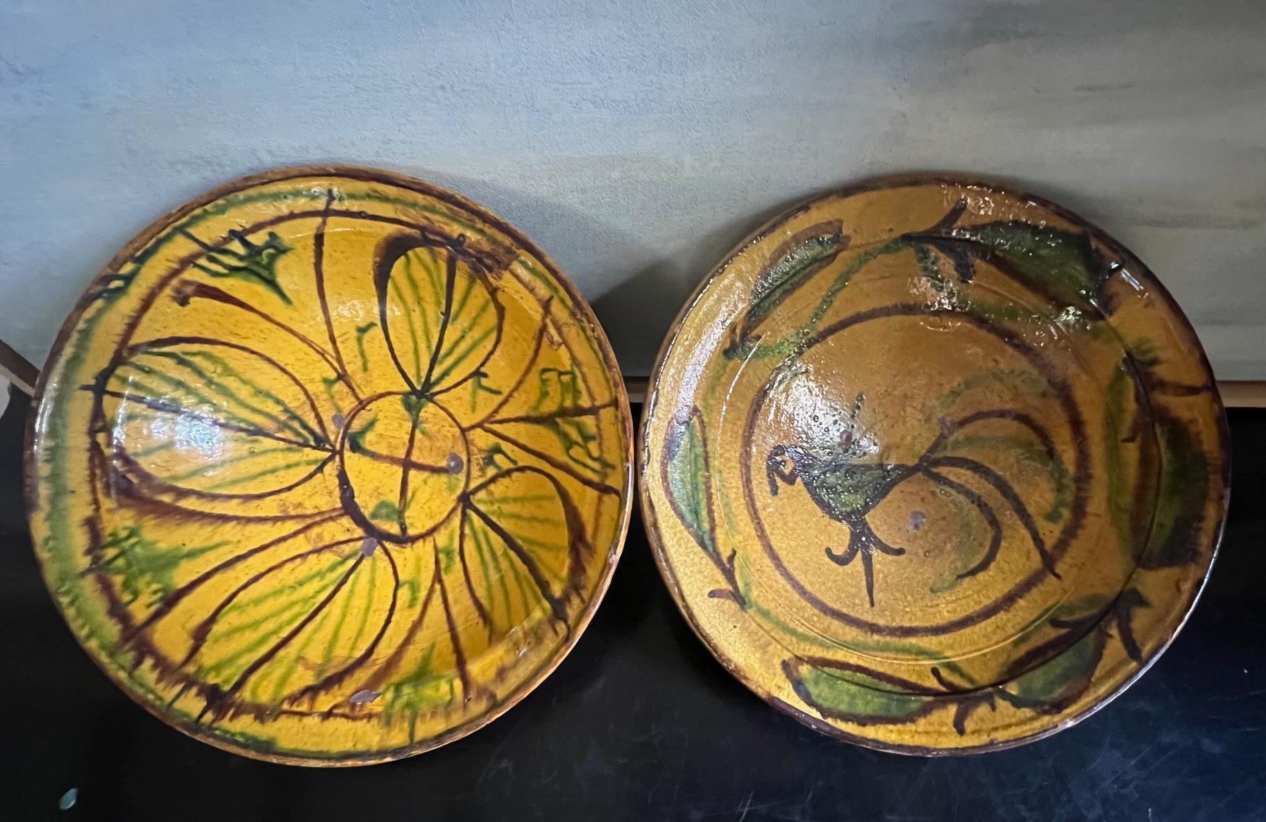 Rustico Set di due ciotole in ceramica mediorientale, anni '40 circa